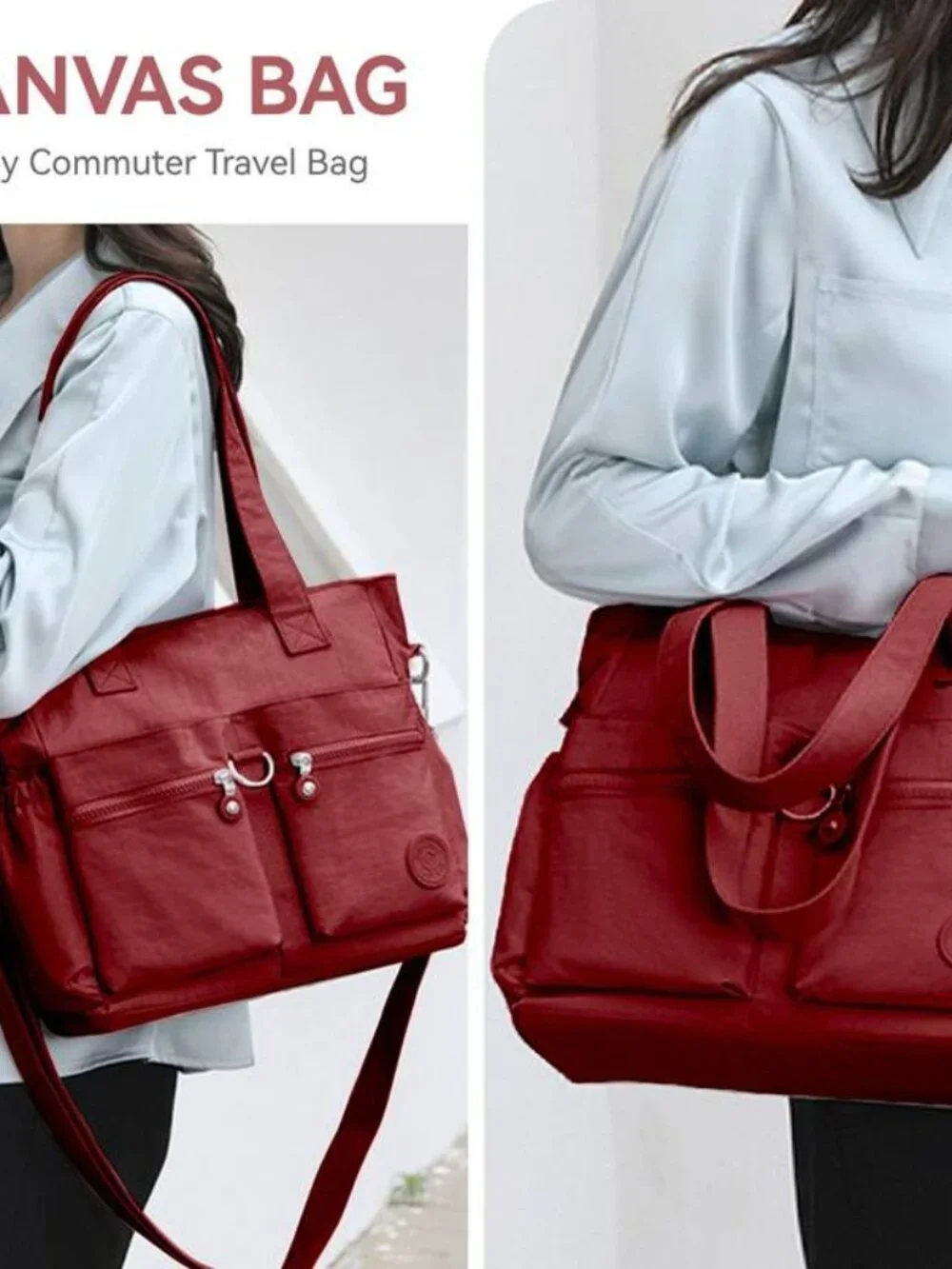 Casual Large Capacity Messenger Bag with Adjustable Strap